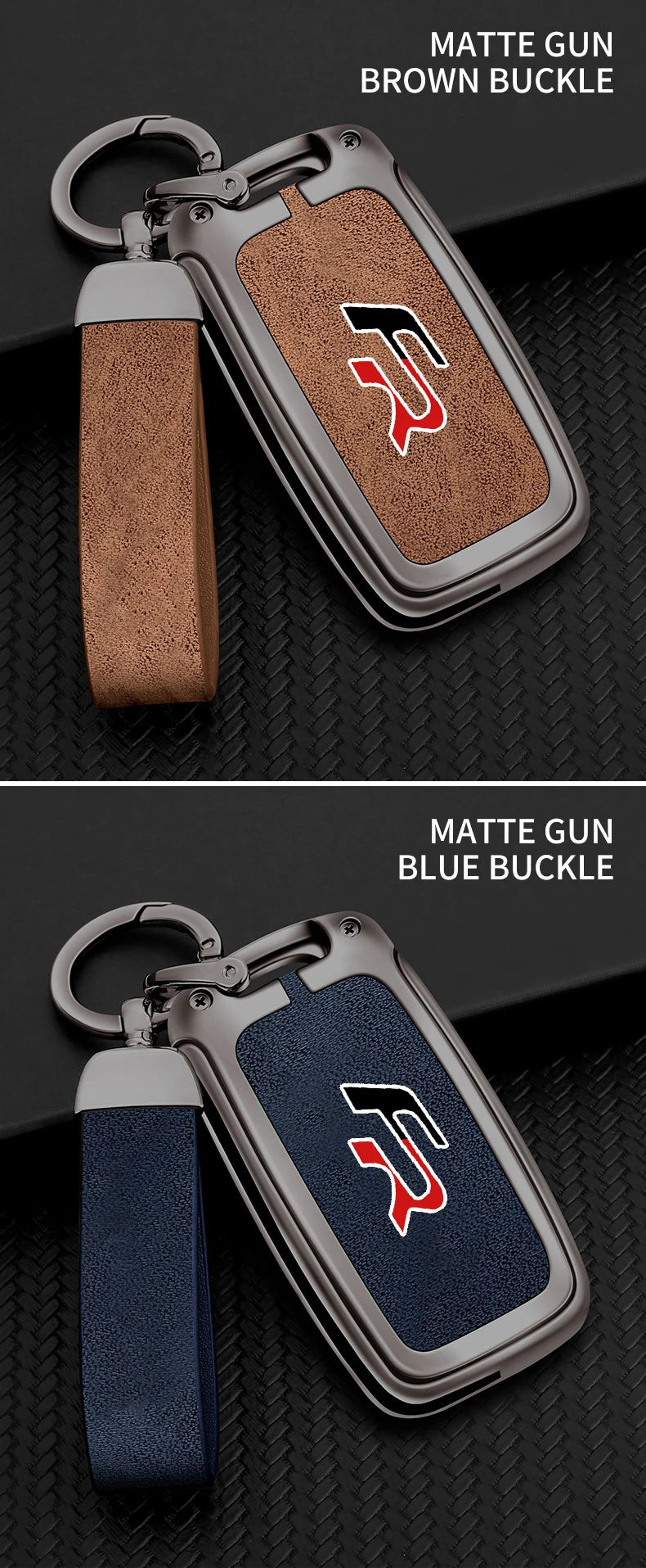 Suitable for Seat Ateca Leon FR 2 Ibiza zinc alloy car key cover high-end genuine leather car key case buckle auto accessories