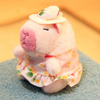 29styles Cartoon Capybara Plush Keychain Cute Stuffed Doll Toys Bag Pendant Hanging Decoration Kapila Doll Ornament Keyring Gift