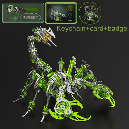 3D Metal Puzzle for Adults, Mechanical Scorpion Insect Model Kit, DIY Metal Building Puzzle Set, Assembly Toy Gift for Men Boys