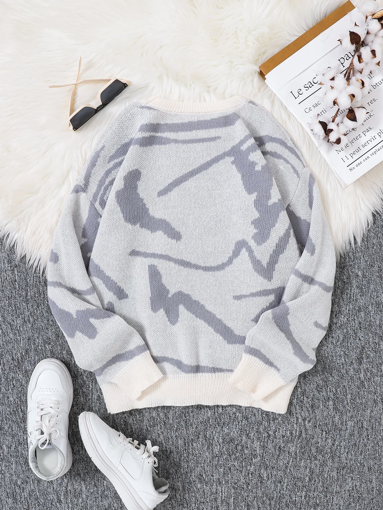 Unisex Sweaters, Casual and Comfortable with Dropped Shoulders, Autumn and Winter Knitwear, Soft Regular-Fit Long-Sleeved Crew Neck Pullovers, Suitable for Everyday Wear, Unisex Tops for Going Out, Men's Knit Pullovers