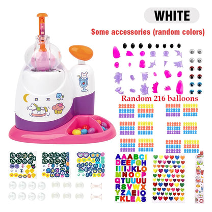 Children Sticky Balloon Maker kit Bubble Inflatable Toy Set  Inflator Machine Handmade DIY Educational Toy Gift Boys girls