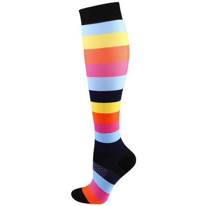 58 Styles Compression Socks 30 Mmhg Heart Star Stripe Socks New Unisex Golfs Tube Thigh Men Outdoor Long Pressure Stockings
