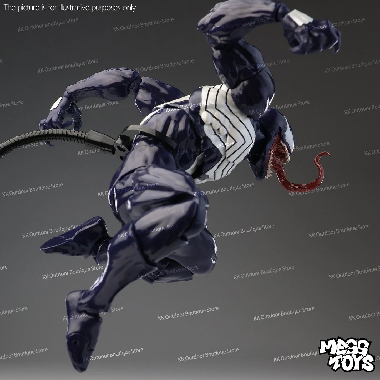 NEW Mess Toys Venom Lethal Neighbor Spider Man Symbiotic Black Suit Messtoys Spiderman Anime Action Figure Model Doll Gifts Toys