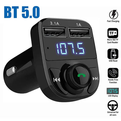 1/3/5PCS Car Bluetooth FM Transmitter Wireless Radio Adapter For Auto Music Stereo Player Dual USB Fast Charger For Smart Phone