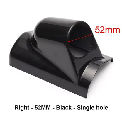 Universal 1 2 3 Hole Left/Right Hand  Auto Dual Holes A-Pillar Holes Gauge Holder Pod Modified Instrument for Black 52mm