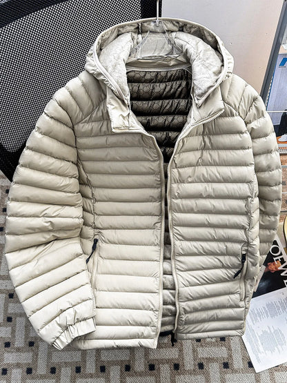 Men's down Cotton Jacket Lightweight Hooded Coat Trendy Winter Outerwear Warm Couples Cold-resistant Bread Style Clothing