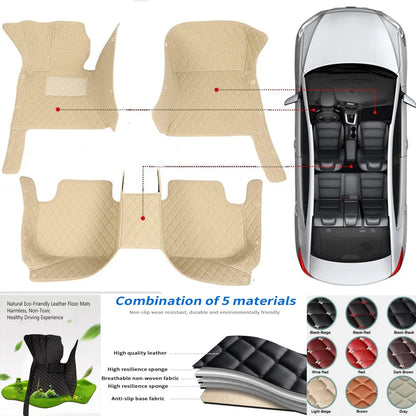 3D PU-leather Waterproof Custom Car Floor Mats For Toyota RAV4 2005-2025 Years Auto Carpets Coche Accessorie Liners