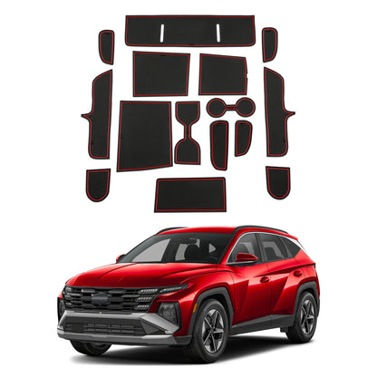 LFOTPP Door Groove Mat for Hyundai Tucson NX4 2025 2026 Car Anti-slip Rubber Gate Slot Pad Car Hyundai Tucson 2025 Accessories