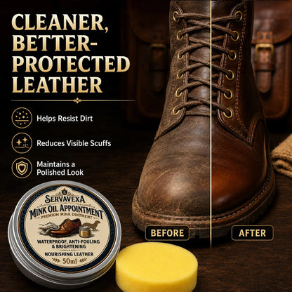 SERLAVEXA 3Pcs 100ml Mink Oil Leather Conditioner Cream Waterproof Shoe Polish Nourishing Paste for Boots Bags Sofa Seat Care