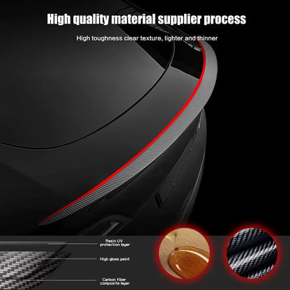 Real Carbon Fiber Spoiler For Tesla Model Y 2024 Trunk Spoilers Model 3 Highland Rear Door Tail Trunk Wings Car Accessories