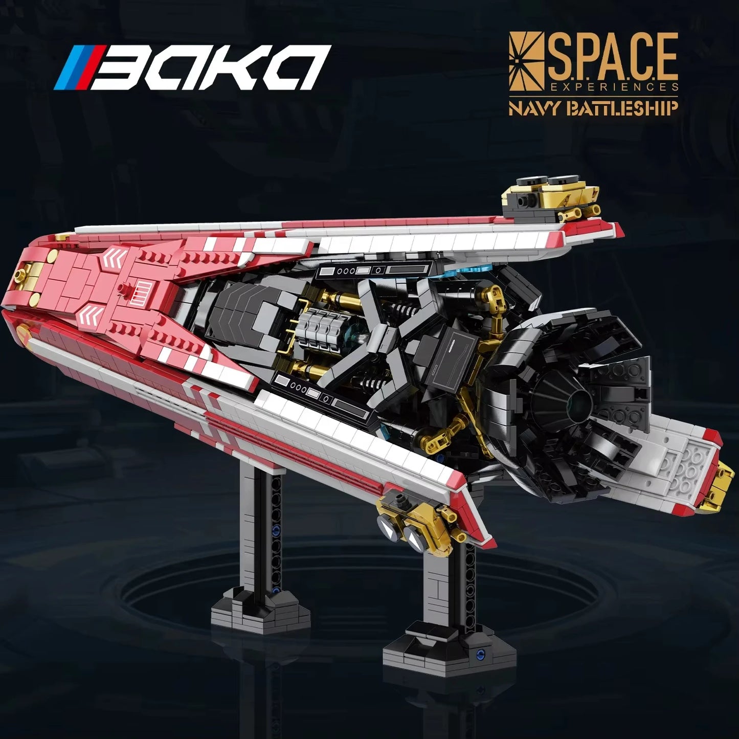 2107PCS Space Navy Battleship Building Blocks Spaceship Model Bricks Desktop Decoration Diy Toy For Kids Holiday Gifts Boys