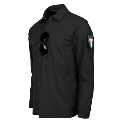 Men's Long Sleeve Tactical Training Shirt Outdoor Fitness Polo Shirt Spring Autumn Fitness Wear with Collar Army Style PT Shirt