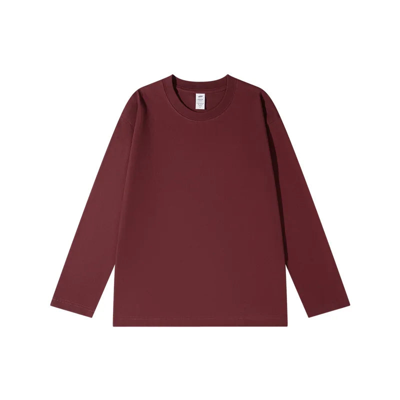 Spring Summer Tops T-shirt Women Solid Cotton Long Sleeve Bottoming Shirt Casual Korean Top Tees Harajuku Loose Basic Tshirt