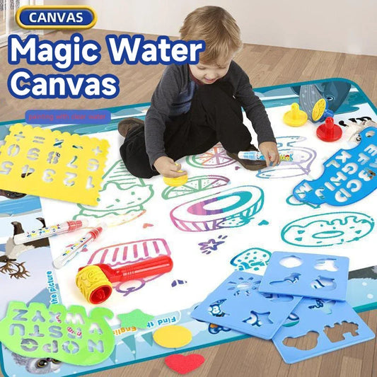 100x80CM Magic Water Drawing Mat Toys Coloring Doodle With Reusable Fluorescent Pen Painting Board Magic Toys Mat Kids Gifts