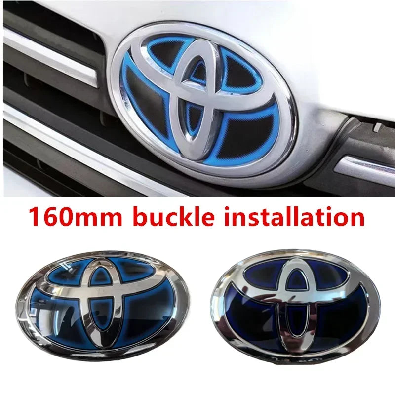 160mm car series crystal series 3D crystal car hybrid logo badges front grille for Toyota Highlander Camry RAV4 CHR Senna Avalon