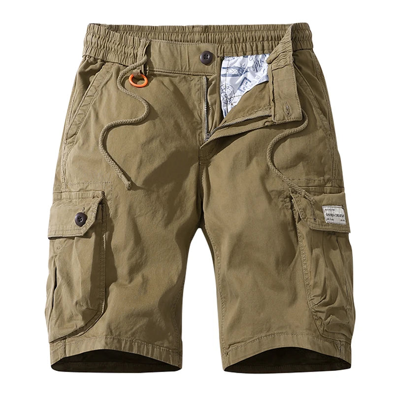 New Summer Men Cotton Cargo Shorts Men Fashion Bermuda Beach Jogger Shorts Men Casual Elastic waist Shorts Male Dropshipping
