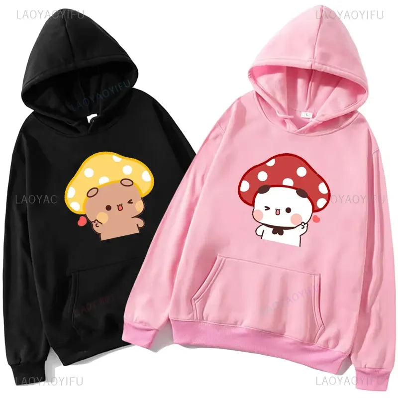 Couple Hoodies Bubu Dudu hoodie Sweatshirt Cartoon Kawaii Print Pullover Harajuku Men Women Sudaderas warm fleece hooded