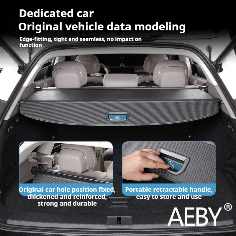 AEBY For ZEEKR 7X 2024 2025 Cargo Cover Trunk Shade Retractable Luggage Shelf Privacy Security Car Interior Accessories