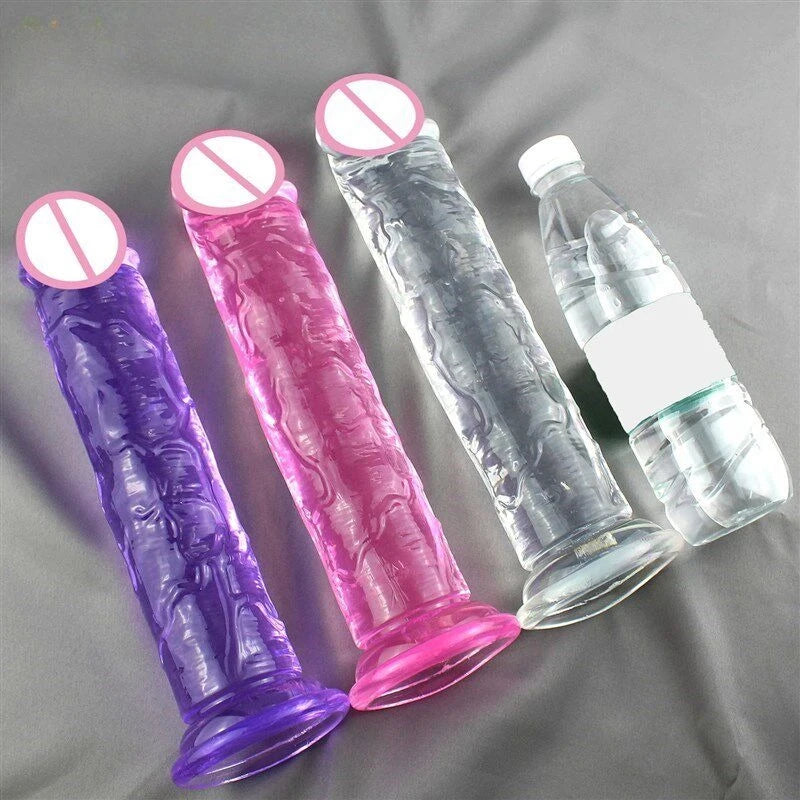 Realistic Anal Butt Plug Soft Jelly Dildo Suction Cup G Spot Anal Vaginal Masturbators Penis Dick Adult Sex Toys For Women Men
