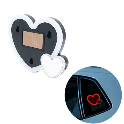 New Car Solar Triangle Window Heart-Shaped Light Emitting Heart-Shaped Atmosphere Light Interior Wiring Free Led Atmosphere Ligh