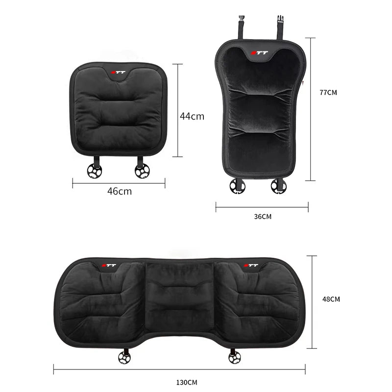 Car Seat CushionFor Audi TT Warm Flannel Thick Plush Universal Rear Seat Backrest Protector Cover
