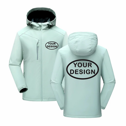 Customized LOGO Winter Jacket Waterproof Warm Thick Windbreaker Brand Design Printed Embroidery Outdoor Windproof Coat