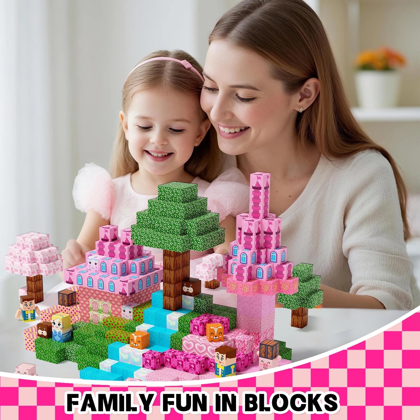 200PCS Light-Up Magnetic Tiles Building Blocks Set | STEM Montessori Glow in Dark Toys  | 3D Creative Construction Learning Toys