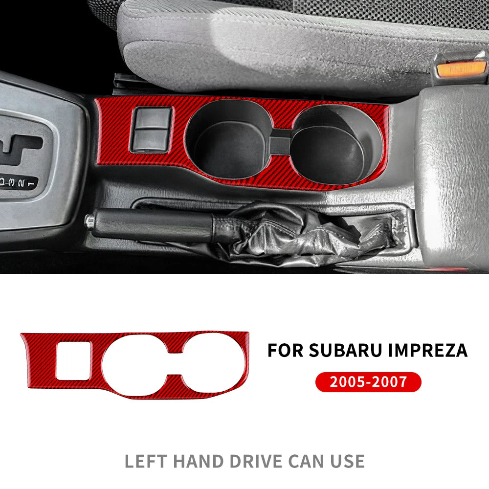 Real Soft Carbon Fiber Sticker For Subaru Impreza 2005 2006 2007 Gear Shift Panel Outlet Vent CD Frame Interior Accessories