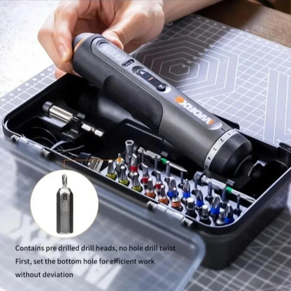 Worx 30 Bit Sets Power Tools WX242 Electrical Screwdriver Set Smart Cordless Drill Screwdrivers USB Rechargeable Set Home Repair