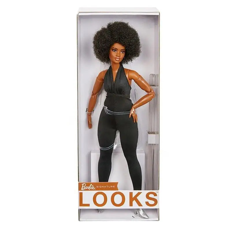 Authentic Barbie Looks Series Fashion Collection Dolls Black High Sister Collection Items Girls' Social Multi Joint Play Toys