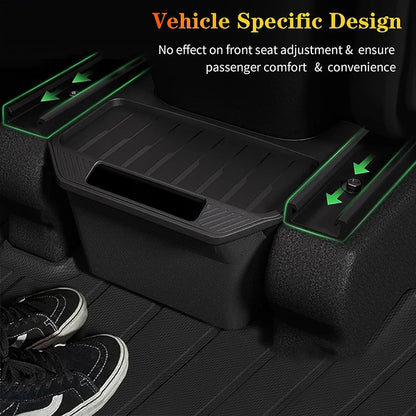 Rear Seat Storage Box for Tesla Model Y 3 Highland Organizer Center Console Bins Backseat Trash Can Garbage Bag Tray Accessories