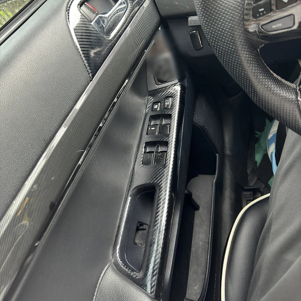 For Mitsubishi Lancer EX2009-2016 Interior Central Control Panel Door Handle Carbon Fiber Stickers Decals Car styling Accessorie
