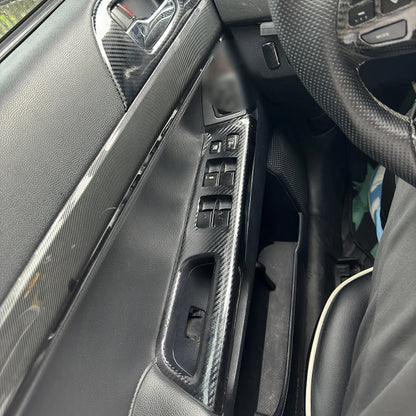 For Mitsubishi Lancer EX2009-2016 Interior Central Control Panel Door Handle Carbon Fiber Stickers Decals Car styling Accessorie