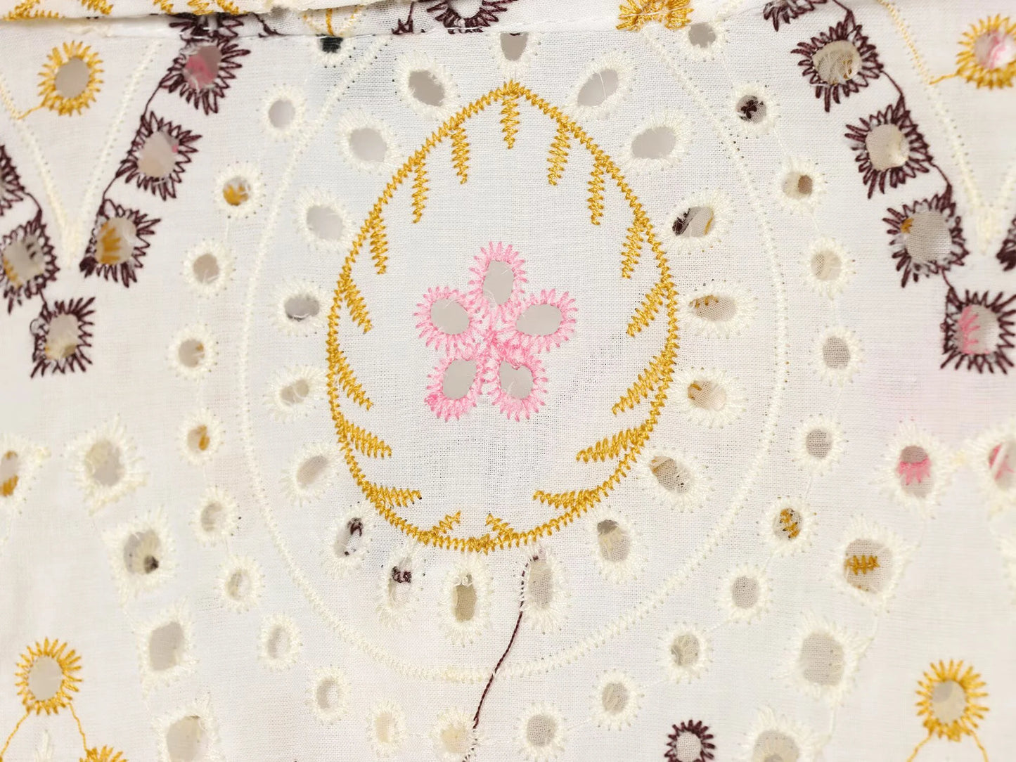 European and American 2026 summer new women's casual simple lapel short sleeved hollow embroidery short shirt
