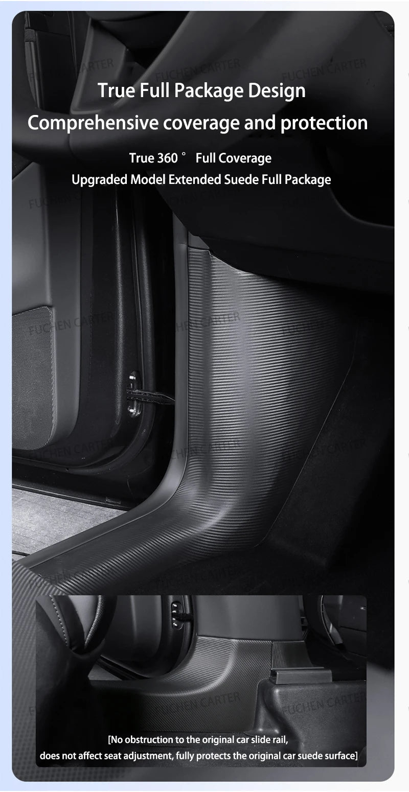For Tesla ModelYL Launch 2026 TPE Front Rear Door Sill Guard Anti Scratch Dirt Resistant Threshold Strip Interior Protection Set