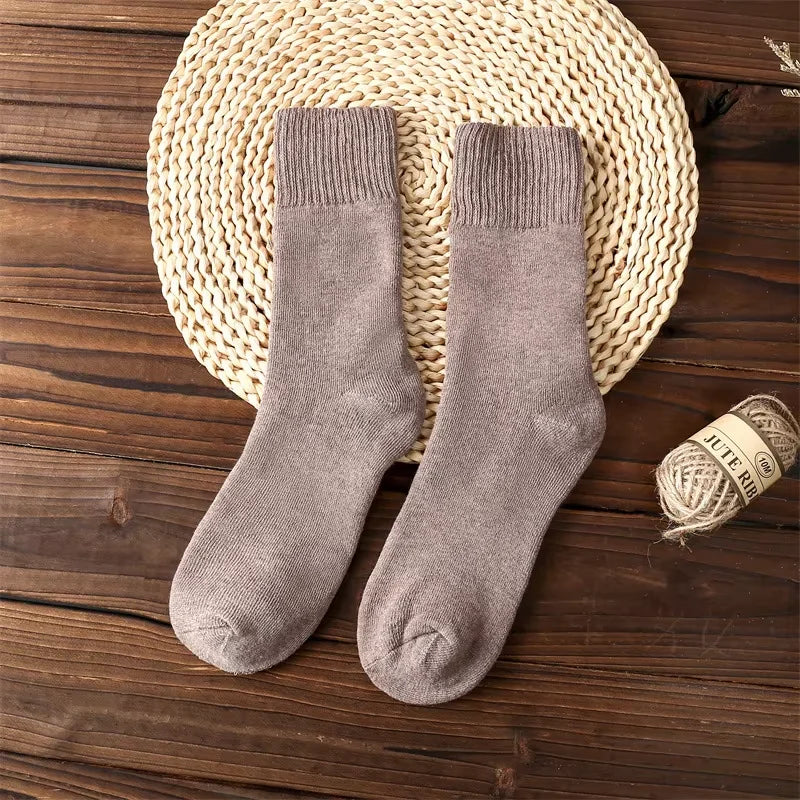 5 Pairs Premium Thickened Business Seasonal Versatile Stylish Mid-calf Socks for Men Anti-odor Mid-calf Athletic Socks