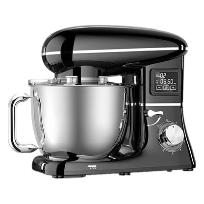 Commercial Stand Mixer 1500W, 6.5L Stainless Steel Bowl 6-Speed, Silent Design Smart Display Multi-Functional Dough Mixer