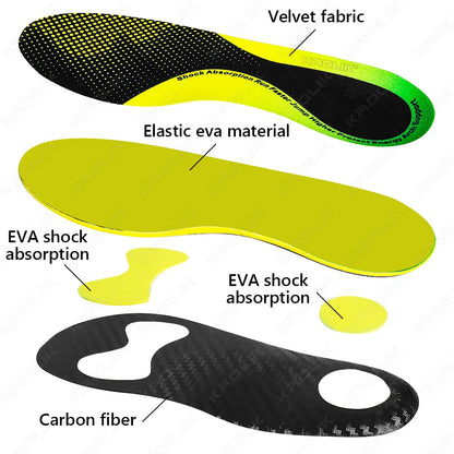 Premium Carbon Fiber Shoe Insoles For Men Women Enhanced Bounce Impact Reduction Athletic Basketball Shoe Cushioning