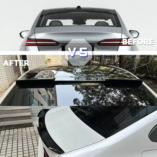 For BMW New 5 Series G60 i5 2024+ 520i 525i 528i 530i 535i MP M4 Style Carbon Glossy Black Rear Trunk Lid Car Roof Spoiler Wing