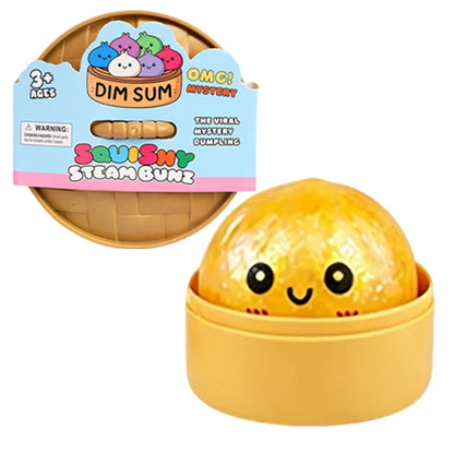 Glitter Dumpling Squishy ULTRA RARE Gold Glitter Hidden Edition Dumplings Sensory Steamer Soft TPR Dough Ball for Stress Relief