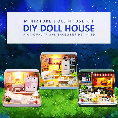 DIY 3D Doll House Handmade Funny Box Theatre Miniature Box Cute Dollhouses Assemble Kids Gift Toys