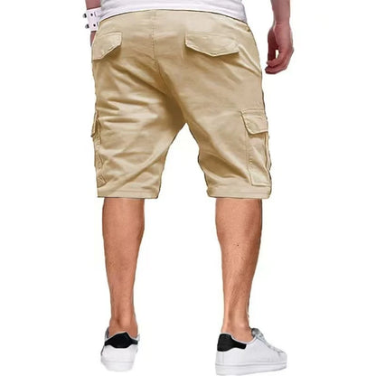 Summer New Mens Cargo Shorts Fashion Korean Version Loose Five Quarter Pants Men's Multi-pocket Straight Casual Short Pants