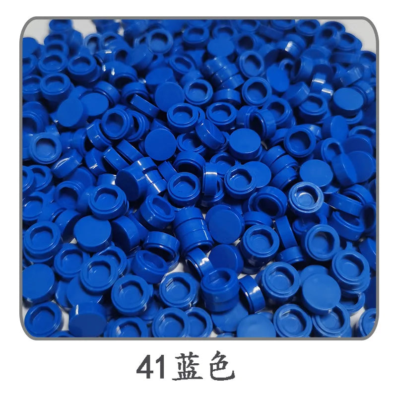 900pcs 52 Colors City Building Blocks Flat Tile 1x1 Round Bricks DIY Enlighten Blocks Parts 98138 Blocks for Children Boys Girls