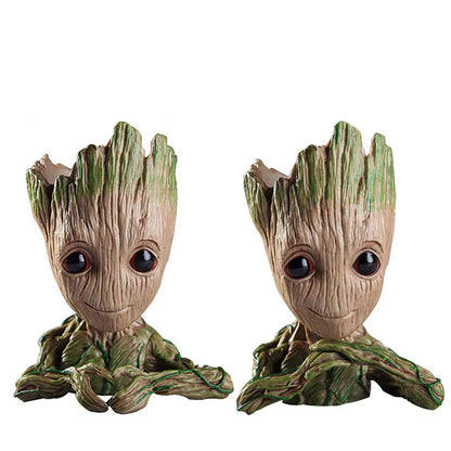 Groot Flower Home Decoration Vases Multifunction Groot Flower Pot Ornaments Arrangement Action Character Figurine Pen Holder