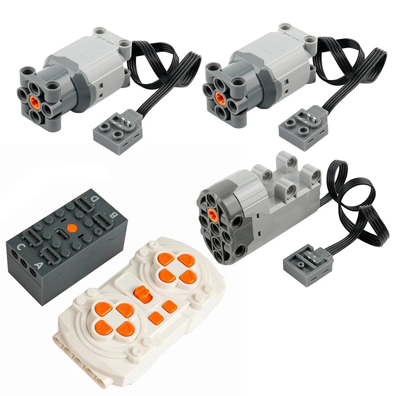 M/L/Servo Motor Kit with 8-Channel Remote Control & APP Programming for Technical-Compatible Building Blocks DIY Projects