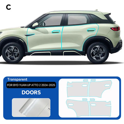 For BYD Yuan UP ATTO 2 2024-2025 Car Paint Protection Film Transparent Self Healing PPF Wrap 8.5mil Clear Bra Anti Yellowing