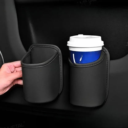 Car door cup holder Leather Automotive Drink rack Storage bin auto Back Seat cup holder Organizer car interior accessories 2030