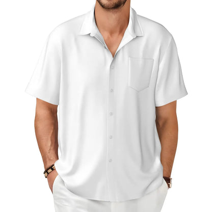 Custom Pattern/LOGO Hawaiian Men's Shirt Full Print Summer Short-sleeved Shirt Personalized Button Down Shirts Customized Gifts