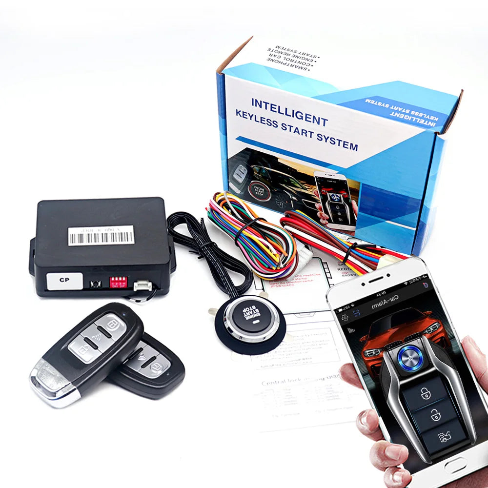 Start button system Car alarm with autostart Universal central locking Remote starter kit Automotive start stop For Toyota/Audi