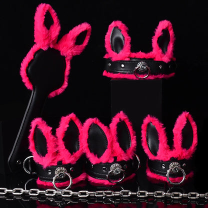 NNSX Microfiber Leather BDSM Paddle/Fluffy Handcuffs/Collar Bondage Sex games Erotic Toys Sex Toy for Men Women Couples